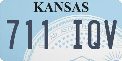 KS license plate 711IQV