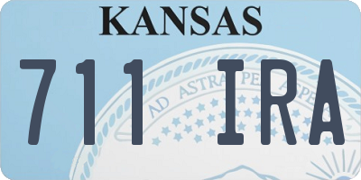 KS license plate 711IRA