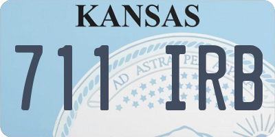 KS license plate 711IRB