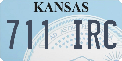 KS license plate 711IRC