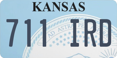 KS license plate 711IRD
