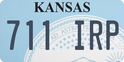 KS license plate 711IRP