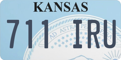 KS license plate 711IRU