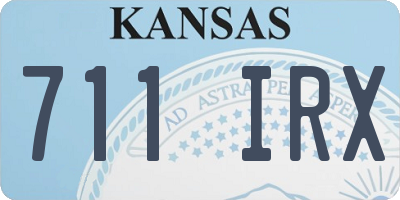 KS license plate 711IRX