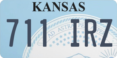 KS license plate 711IRZ