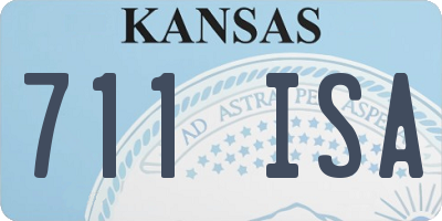 KS license plate 711ISA