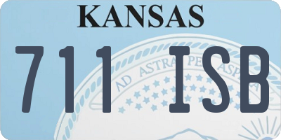 KS license plate 711ISB