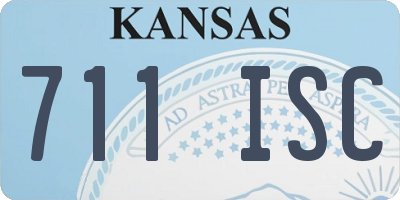 KS license plate 711ISC