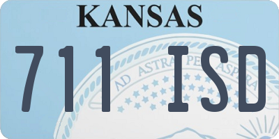 KS license plate 711ISD