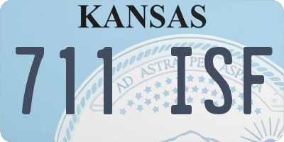 KS license plate 711ISF