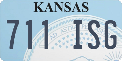 KS license plate 711ISG