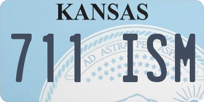 KS license plate 711ISM