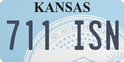 KS license plate 711ISN