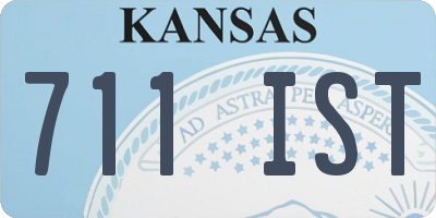KS license plate 711IST