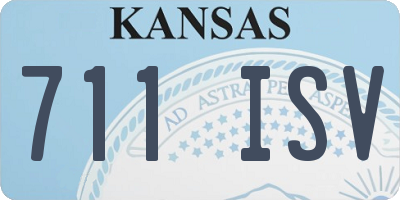 KS license plate 711ISV