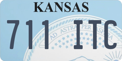 KS license plate 711ITC