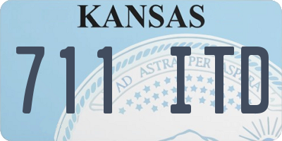 KS license plate 711ITD