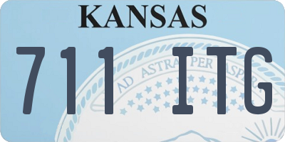 KS license plate 711ITG