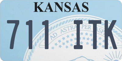 KS license plate 711ITK