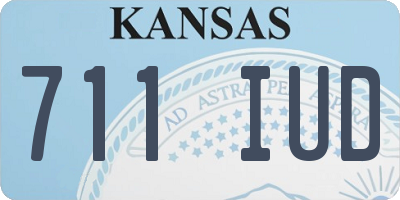 KS license plate 711IUD