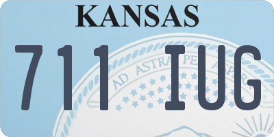 KS license plate 711IUG