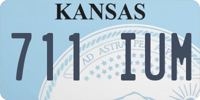 KS license plate 711IUM