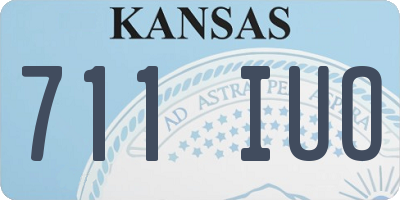 KS license plate 711IUO