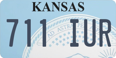 KS license plate 711IUR