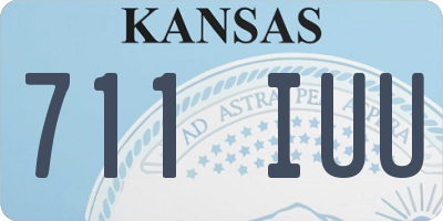 KS license plate 711IUU