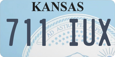 KS license plate 711IUX