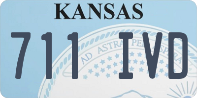 KS license plate 711IVD