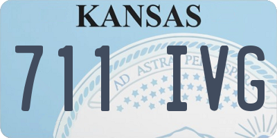 KS license plate 711IVG