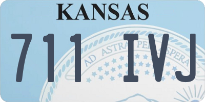 KS license plate 711IVJ