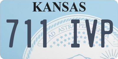 KS license plate 711IVP