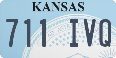 KS license plate 711IVQ