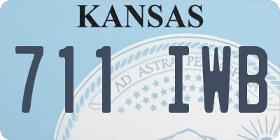 KS license plate 711IWB