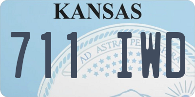 KS license plate 711IWD