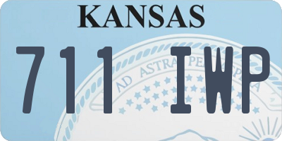 KS license plate 711IWP