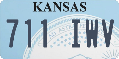 KS license plate 711IWV