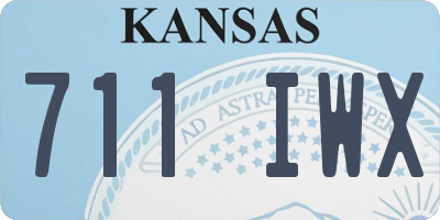 KS license plate 711IWX