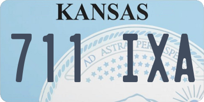 KS license plate 711IXA
