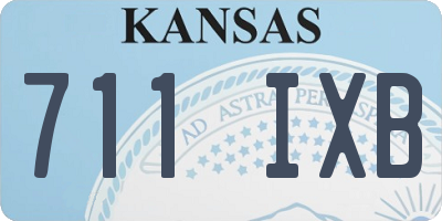 KS license plate 711IXB