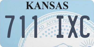 KS license plate 711IXC