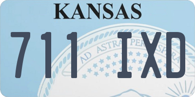 KS license plate 711IXD