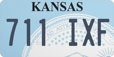 KS license plate 711IXF