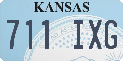 KS license plate 711IXG