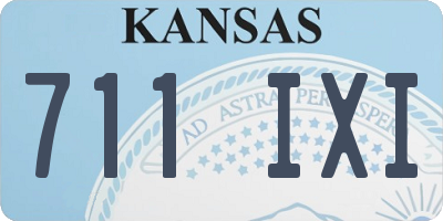 KS license plate 711IXI