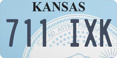 KS license plate 711IXK