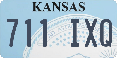 KS license plate 711IXQ