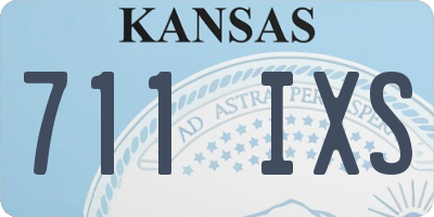 KS license plate 711IXS